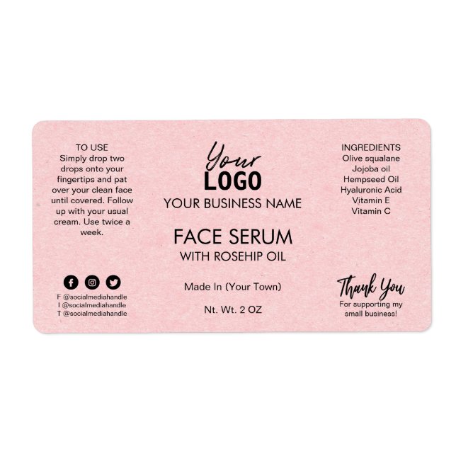 Beruflicher rosa Tropfen Flasche mit Ölserum (Vorne)