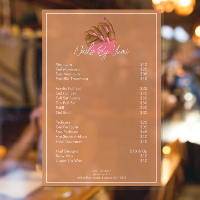 Beruflicher Salon Nail Artist Manicurist Service Fensteraufkleber (Von Creator hochgeladen)