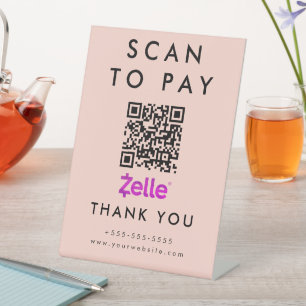 Beruflicher Scan zum Bezahlen des QR-Codes in Zell Sockelschild