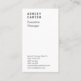 Beruflicher, schlichter Geschäftsführer Visitenkarte