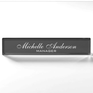 Beruflicher Script-Manager-Namenplate "Gray Charm" Namensplakette