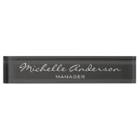 Beruflicher Script-Manager-Namenplate "Gray Charm"