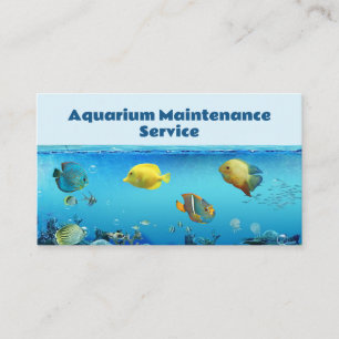 Beruflicher Service zur Pflege des Aquariums Visitenkarte