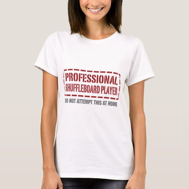 Beruflicher Shuffleboard-Spieler T-Shirt (Vorderseite)