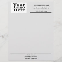 Beruflicher Sleek Grau Letterhead