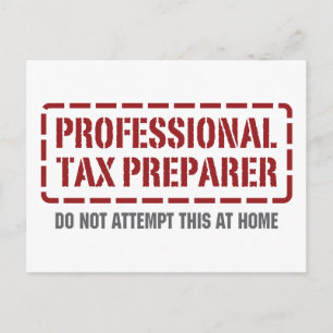 Beruflicher Steuervorbereitung Postkarte