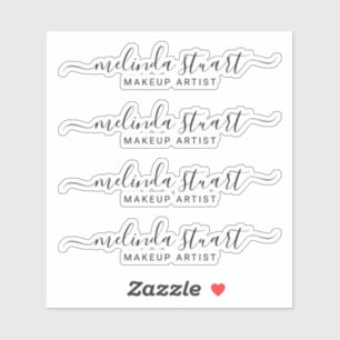 Beruflicher Sticker für moderne Skriptnamen