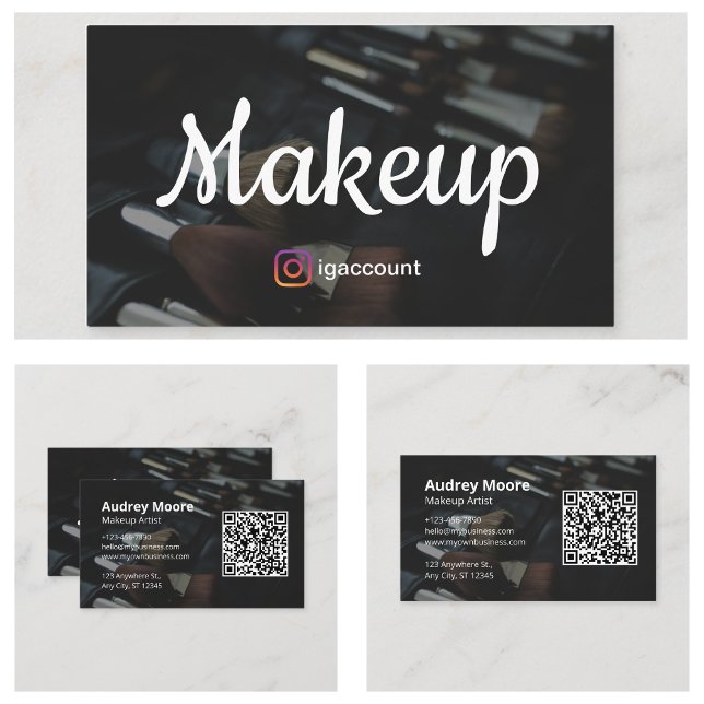 Beruflicher Stylish Makeup Künstler Visitenkarte (Professional Stylish Makeup Artist Business Card
)