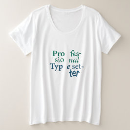 Beruflicher T - Shirt für Typengeber Plus Größe
