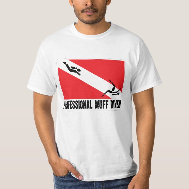 Beruflicher Taucher weiß T-Shirt (Vorderseite)