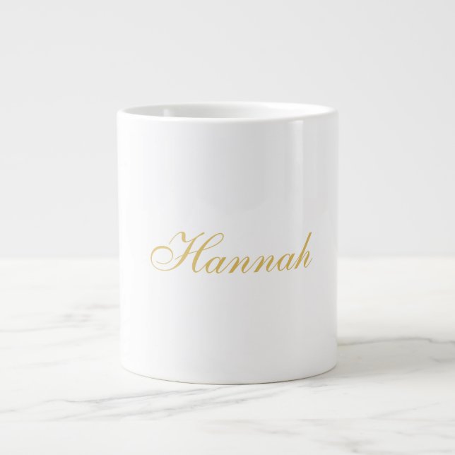 Beruflicher, trendiger Minimalistischer Name Jumbo-Tasse (Vorderseite)