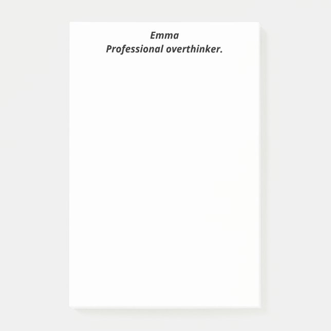 Beruflicher Überdenker, lustig, witzig, maßgeschne Post-it Klebezettel (Vorderseite)