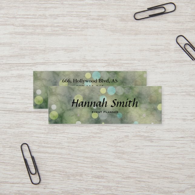 Beruflicher und moderner Luxus Glitzer Mini Visitenkarte (Vorderseite/Rückseite Beispiel)