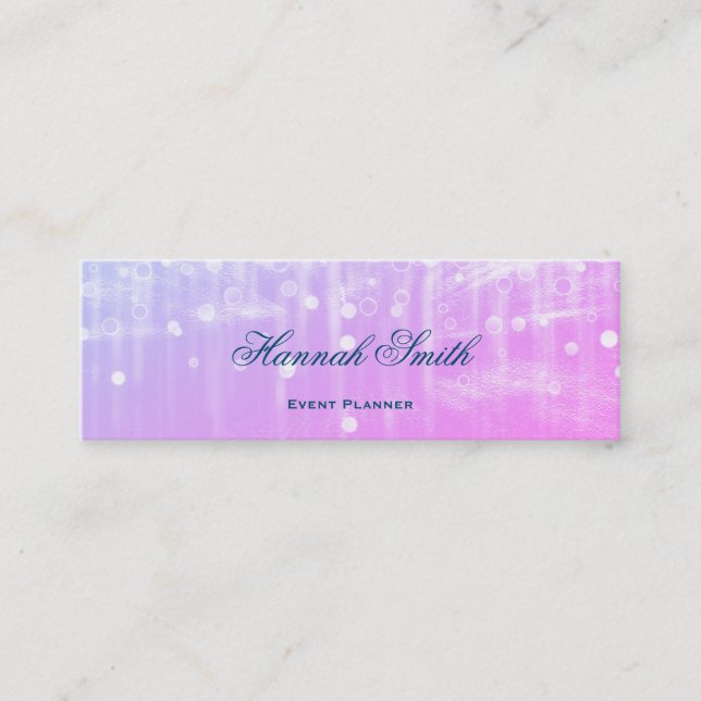 Beruflicher und moderner Luxus Glitzer Mini Visitenkarte (Vorderseite)