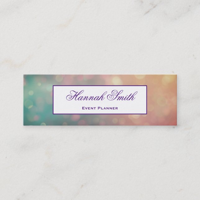 Beruflicher und moderner Luxus Glitzer Mini Visitenkarte (Vorderseite)