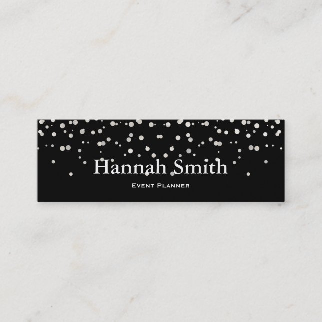 Beruflicher und moderner Luxus Glitzer Mini Visitenkarte (Vorderseite)