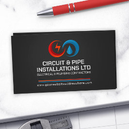 Beruflicher Unternehmer für Elektro- und Klempnert Visitenkarte