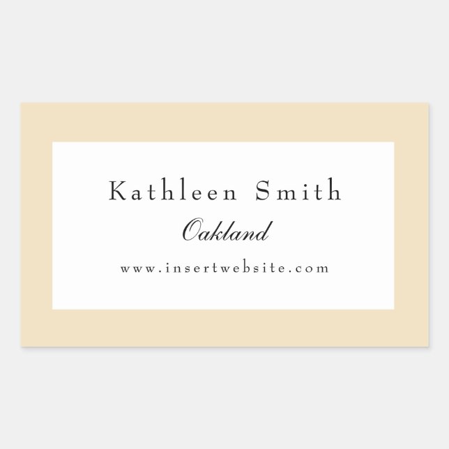 Beruflicher Vanilla-Kundenrand Rechteckiger Aufkleber (Vorderseite)