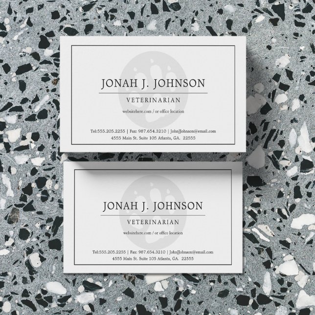 Beruflicher Veterinärdienst | Hundeschalter-Visite Visitenkarte (Von Creator hochgeladen)