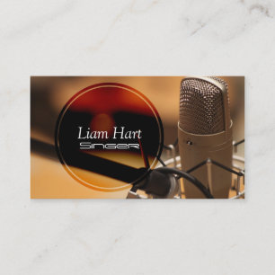 Beruflicher Vokalist, Sänger, Music Business Card Visitenkarte