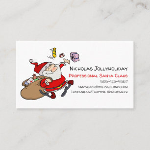 Beruflicher Weihnachtsmann Funny Informeller Carto Visitenkarte