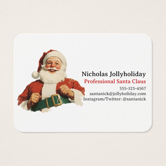 Beruflicher Weihnachtsmann Retro Vintag informell (Vorderseite)