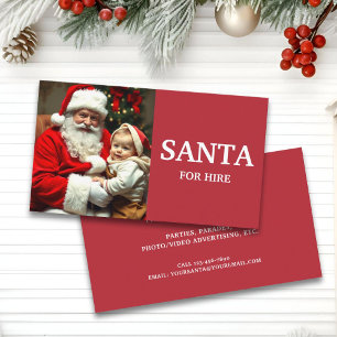 Beruflicher Weihnachtsmann zum Mieten Foto Visitenkarte