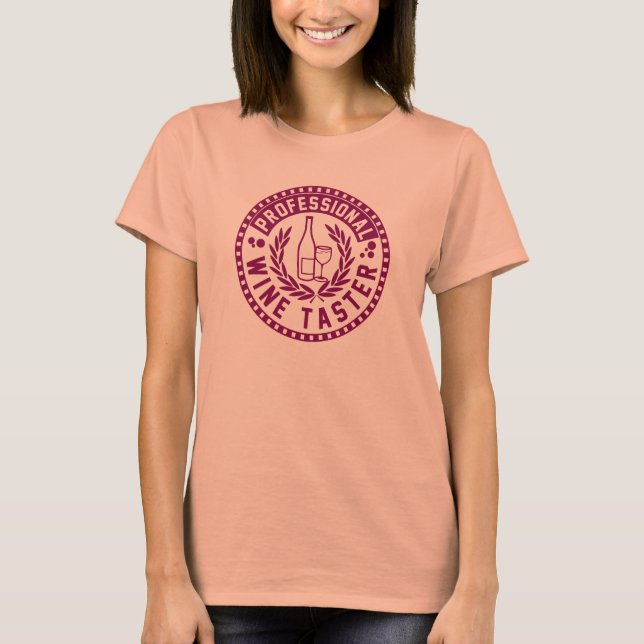 Beruflicher Wein-Schmecker T-Shirt (Vorderseite)