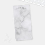 Beruflicher weißer Marmor Modernes Drehbuch Magnet Magnetischer Notizblock<br><div class="desc">Beruflich Modernes MagnetNotepad verfügt über individuelle Name,  der auf weißem Marmorhintergrund im Stil eines beruflichen Serif-Schriftartes im Grauton geschrieben ist.</div>