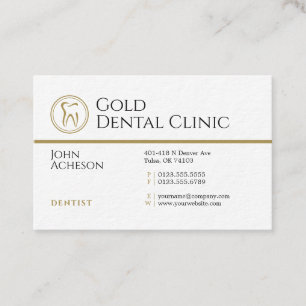 Beruflicher Zahnarzt   Gold Dental Clinic Visitenkarte