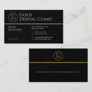 Beruflicher Zahnarzt   Gold Dental Clinic Visitenkarte