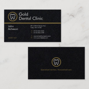 Beruflicher Zahnarzt   Gold Dental Clinic Visitenkarte