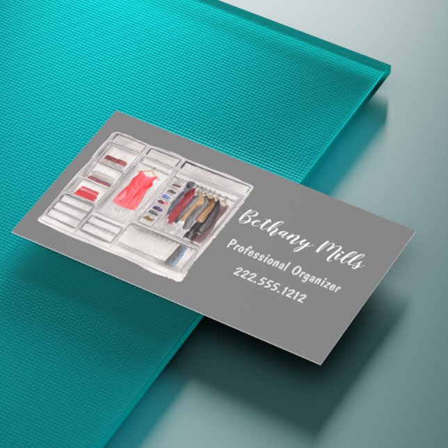Beruflicher Zuhause-Organisator für Wasserfarben Magnetische Visitenkarte (Von Creator hochgeladen)