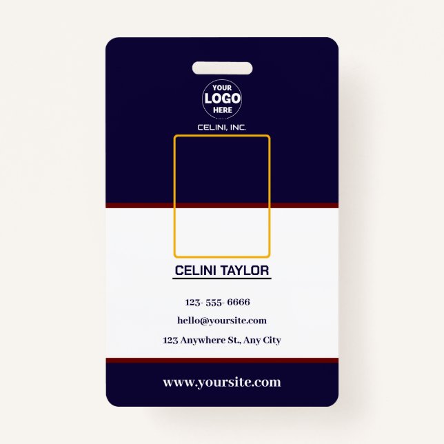 Berufliches Abzeichen: Anpassen mit Ihrem Foto Ausweis (Vorderseite)