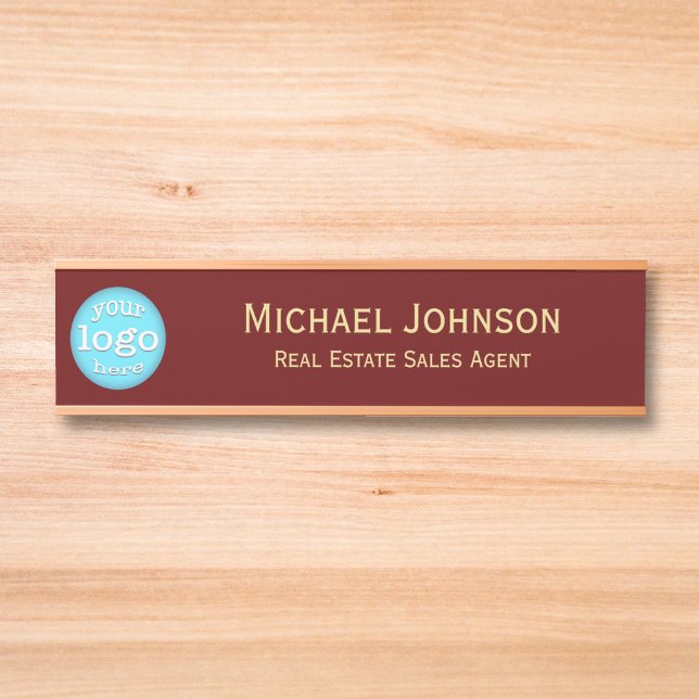 Berufliches Add-Logo-Name-Geschäftsstelle Türschild (Professional Add Logo Name Title Business Office Door Sign)