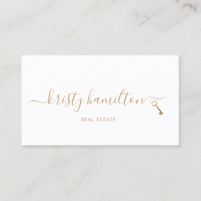 berufliches Anwesen Immobilien Schlüsselgeschäft Visitenkarte (Vorderseite)