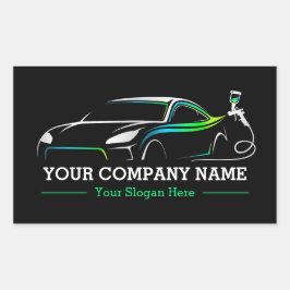 Berufliches Auto Body Paint Shop Automotive Label Rechteckiger Aufkleber
