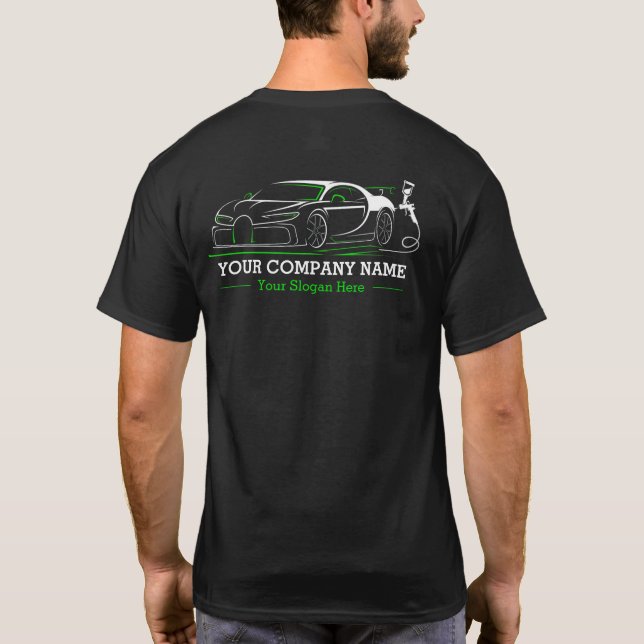 Berufliches Auto Body Paint Shop Automotive T-Shirt (Rückseite)