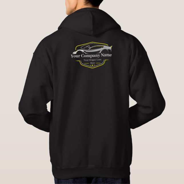 Berufliches Auto im Detail Autoabwasch-Unternehmen Hoodie (Rückseite)