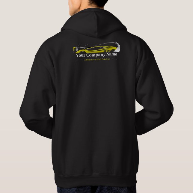 Berufliches Auto im Detail Autoabwasch-Unternehmen Hoodie (Rückseite)