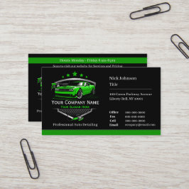 Berufliches Auto im Detail Autoabwasch-Unternehmen Visitenkarte
