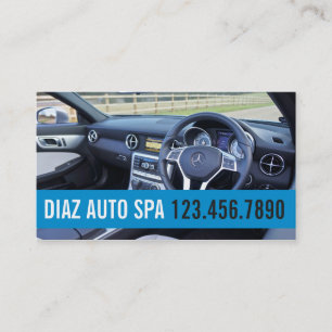 Berufliches Auto mit Geschäftskarte Visitenkarte