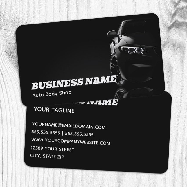 Berufliches Auto Visitenkarte (Auto Body Professional Car Business Cards)
