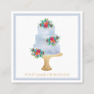 Berufliches Bäckerchen im Aquarium Quadratische Visitenkarte