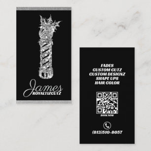 Berufliches Barber Shop Crown-Logo Visitenkarte