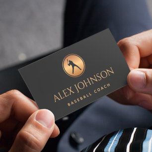 Berufliches Baseball Coach Player Gold Schwarzes L Visitenkarte