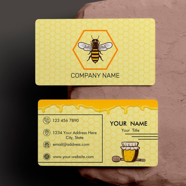 Berufliches Bienenzucht-Apiarist-Logo Visitenkarte (Von Creator hochgeladen)