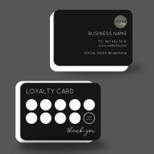 BERUFLICHES BLACK BUSINESS LOGO 10 LOYALTY CARD