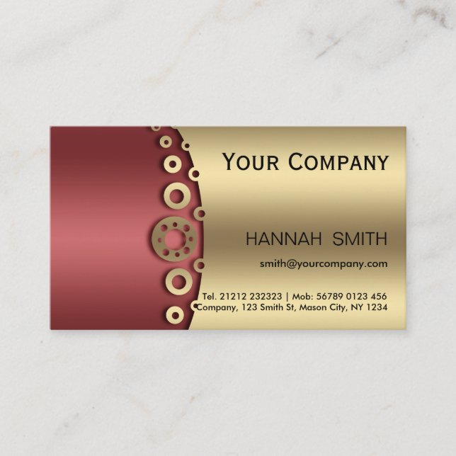 Berufliches Black Gold Metal Modernes Elegantes Visitenkarte (Vorderseite)