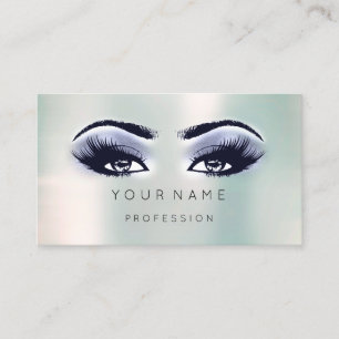 Berufliches Blauer Makeup-Minimal Seide Eyelash Visitenkarte